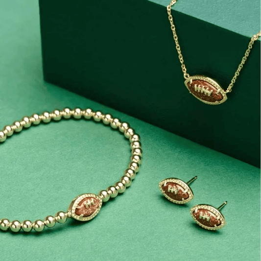 American Football-Themed Jewelry Set